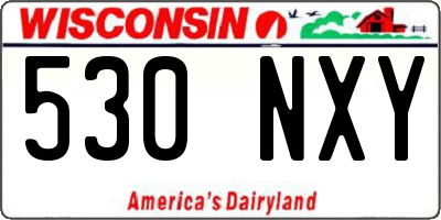 WI license plate 530NXY