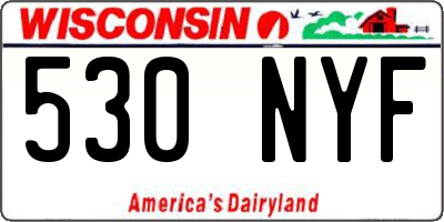 WI license plate 530NYF