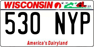 WI license plate 530NYP
