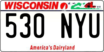 WI license plate 530NYU