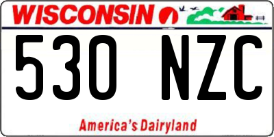 WI license plate 530NZC