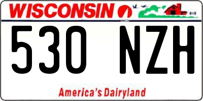 WI license plate 530NZH