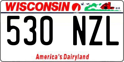 WI license plate 530NZL