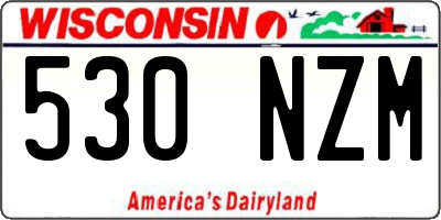 WI license plate 530NZM