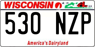 WI license plate 530NZP