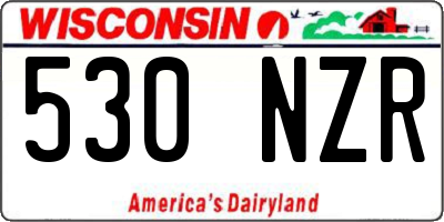 WI license plate 530NZR