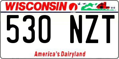 WI license plate 530NZT