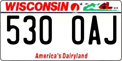 WI license plate 530OAJ