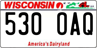 WI license plate 530OAQ