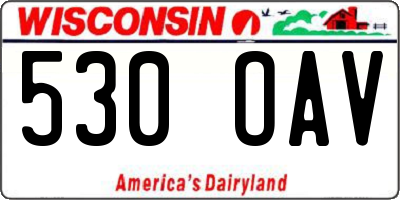 WI license plate 530OAV