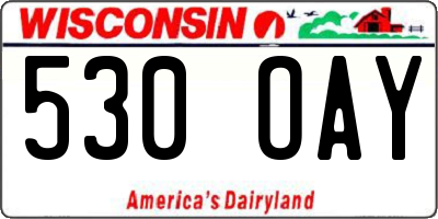 WI license plate 530OAY
