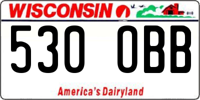 WI license plate 530OBB