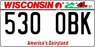 WI license plate 530OBK