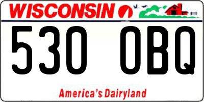 WI license plate 530OBQ