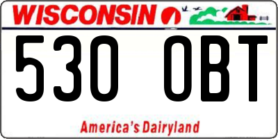 WI license plate 530OBT