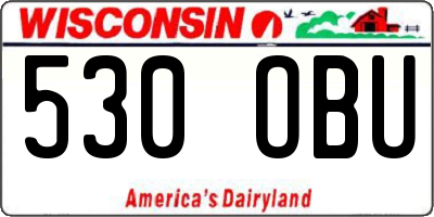 WI license plate 530OBU