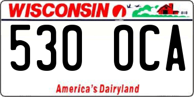 WI license plate 530OCA