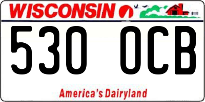 WI license plate 530OCB