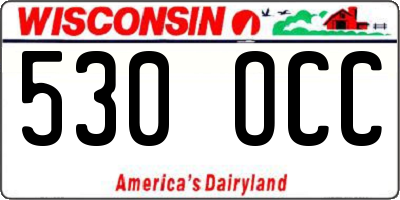 WI license plate 530OCC