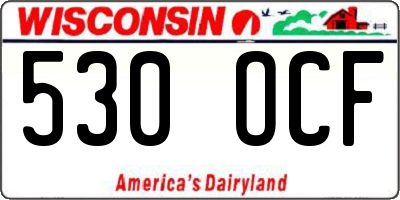 WI license plate 530OCF