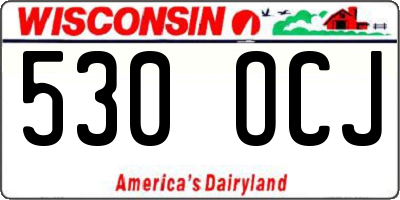 WI license plate 530OCJ