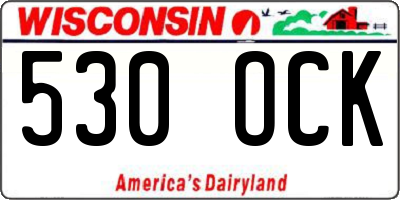 WI license plate 530OCK