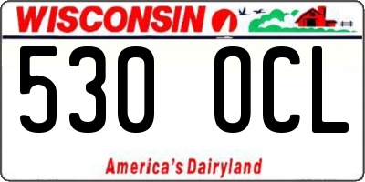 WI license plate 530OCL