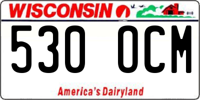 WI license plate 530OCM