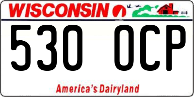 WI license plate 530OCP