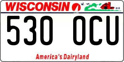 WI license plate 530OCU