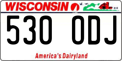 WI license plate 530ODJ
