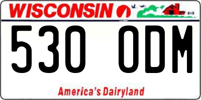 WI license plate 530ODM