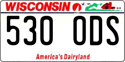 WI license plate 530ODS