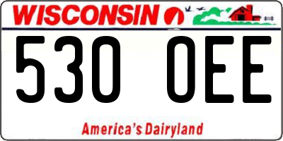 WI license plate 530OEE