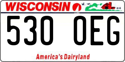 WI license plate 530OEG