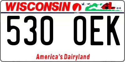 WI license plate 530OEK