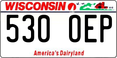 WI license plate 530OEP