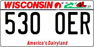 WI license plate 530OER