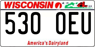 WI license plate 530OEU