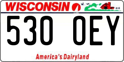 WI license plate 530OEY