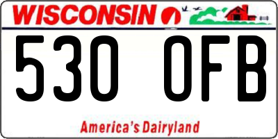 WI license plate 530OFB