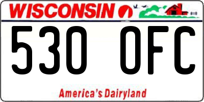 WI license plate 530OFC