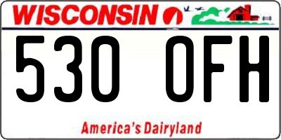 WI license plate 530OFH