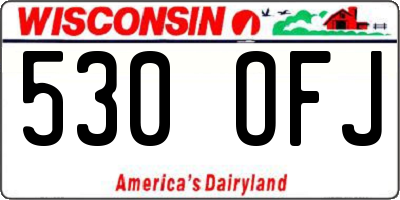 WI license plate 530OFJ