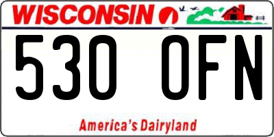 WI license plate 530OFN