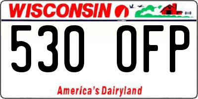 WI license plate 530OFP