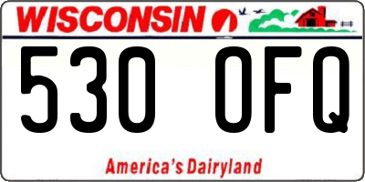 WI license plate 530OFQ