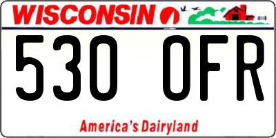 WI license plate 530OFR