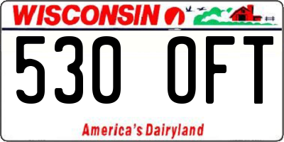 WI license plate 530OFT