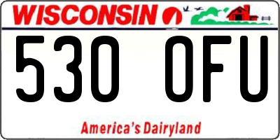 WI license plate 530OFU